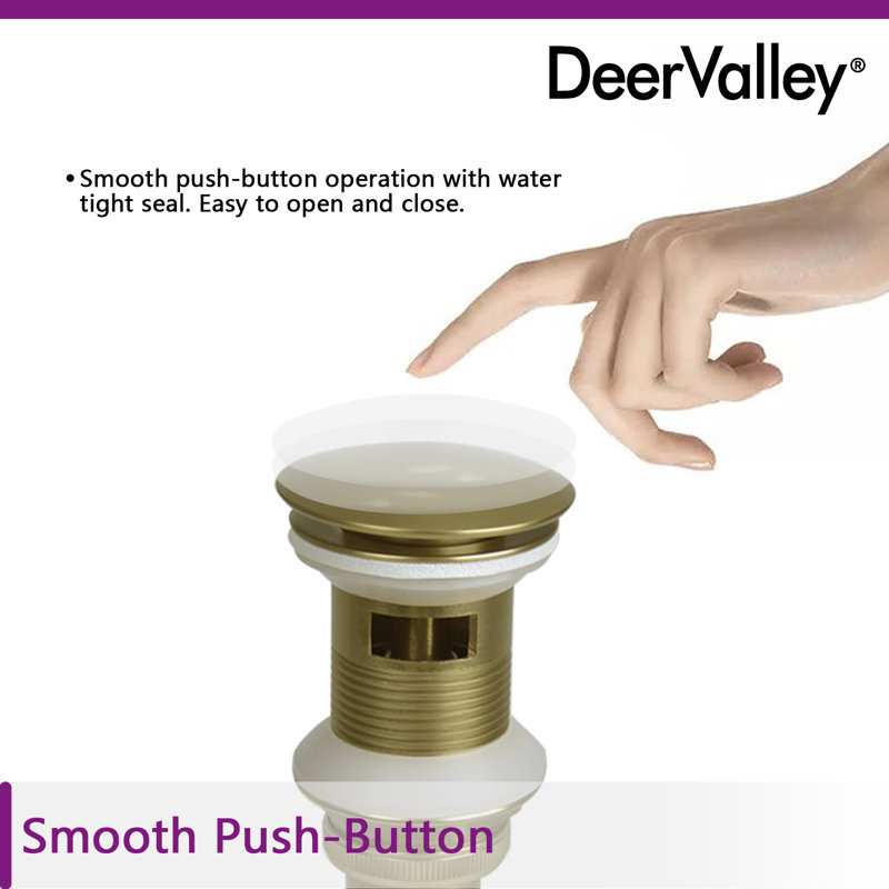 DeerValley PopUp Bathroom Sink Drain Wayfair